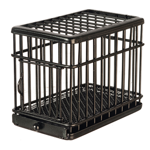 1/2" Scale Dog Cage, Black